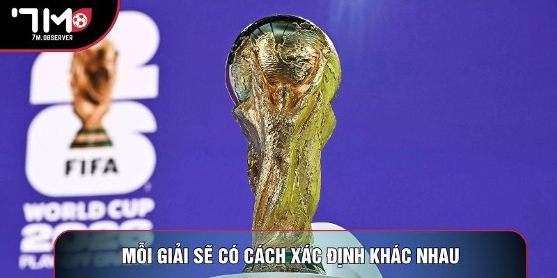 Mỗi giải sẽ có cách xác định khác nhau